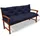 Beautissu Bankauflage 120 x 50 x 10 cm dunkelblau 1 St.