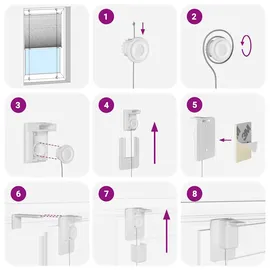 vidaXL Plissee Anthrazit 100x200 cm Stoffbreite 99,4 cm Polyester