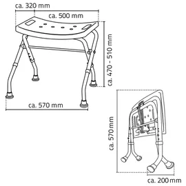RIDDER Duschhocker klappbar