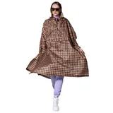 Rainkiss Regenponcho Damier Poncho damier braun - ONESIZE - Einheitsgröße