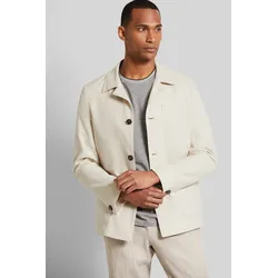 Sakko BUGATTI, Herren, Gr. 58, beige (ecru), 78% Baumwolle, 22% Polyester, casual, normal, Langarm Manschette, Sakkos, mit Umlegekragen