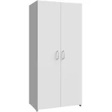 Forte Kleiderschrank 2 Dekore, Mehrzweckschrank, Einlegeböden optional weiß