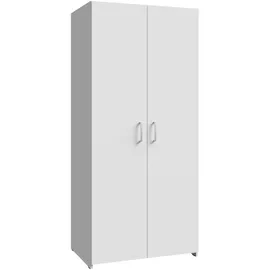 Forte Kleiderschrank 2 Dekore, Mehrzweckschrank, Einlegeböden optional weiß