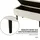 Homcom Sitzbank mit Stauraum, Bettbank, Polsterbank mit Klappdeckel, Samtoptik, Truhenbank, für Wohnzimmer Schlafzimmer, Cremeweiß, 95 x 38 x 45 cm Esszimmer, Bänke, Sitzbänke