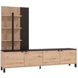 Home Affaire Wohnwand »Margate inkl.TV-Board und Standregal«, schwarz