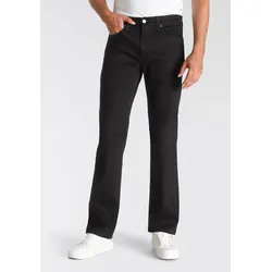 Bootcut-Jeans LEVI'S "527 SLIM BOOT CUT", Herren, Gr. 38, Länge 34, schwarz (boot cut native cali), Denim/Jeans, Obermaterial: 99% Baumwolle, 1% Elasthan, unifarben, casual, slim fit, Jeans, in cleaner Waschung