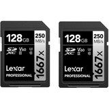 Lexar Professional SDXC 128GB 1667x V60 2er Pack