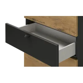 Möbel Kraft Manhattan 107,3 x 128,5 x 41,6 cm holz weiß/dunkelgrau