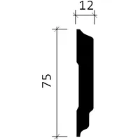 PROFHOME DECOR Stuckleiste 200 x 1,2 x 7,5 cm