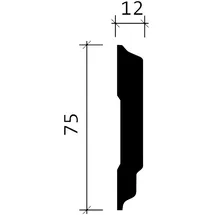 PROFHOME DECOR Stuckleiste 200 x 1,2 x 7,5 cm