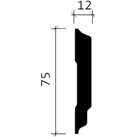 PROFHOME DECOR Stuckleiste 200 x 1,2 x 7,5 cm