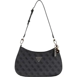 GUESS Noelle II Top Zipper Shoulder Bag Coal Logo - Einheitsgröße