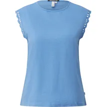 QS Flammgarntop mit Spitze Blau L