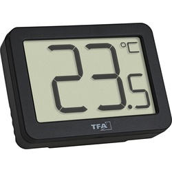 TFA Digitales Thermometer Thermometer Schwarz, Thermometer + Hygrometer, Schwarz