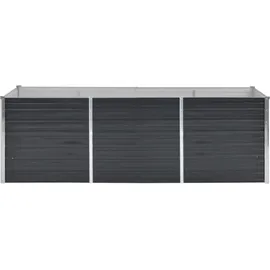 vidaXL Garten-Hochbeet verzinkter Stahl rechteckig 240 x 80 x 77 cm Anthrazit 