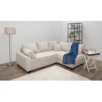 COLLECTION AB Ecksofa Parma L-Form, mit Schlaffunktion und Bettkasten, inklusive Kissen, Bonellfederkern beige