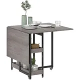 Homcom Esstisch Grau Holz, 133.4x75x80 cm, Esszimmer, Tische, Esstische