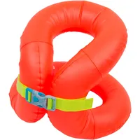 Nacken-Schwimmlernweste aufblasbar Kinder 18–30 kg orange, orange|rot, EINHEITSGRÖSSE