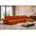 kaiser möbel Ecksofa mit Schlaffunktion und Bettkasten U-Form Ivo U XL, Veloursstoff Salvador, Braun - Braun