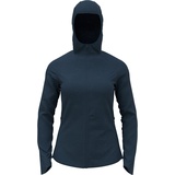 Odlo Damen Hoody Full Zip Ascent Pw 220 Midlayer, blue wing Teal, L