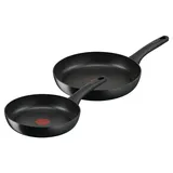 Tefal G28890 Hard Titanium On Pfannen-Set 24 + 28 cm | Aluminium | unbedenkliche Antihaftversiegelung | Thermo-Signal Temperaturanzeiger | für alle Herdarten geeignet | induktionsgeeignet | Schwarz