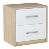 matkam möbel Nachtschrank 2S 40 x 41 x 35 cm Weiß