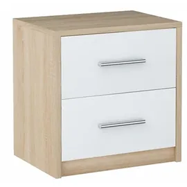 matkam möbel Nachtschrank 2S 40 x 41 x 35 cm Weiß