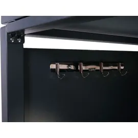 Mendler Fahrradgarage HWC-L56b Fahrradbox abschließbar verzinkter Stahl 125x113x208cm anthrazit