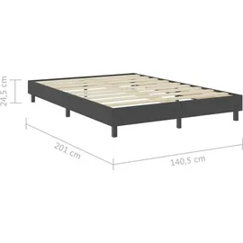 vidaXL Boxspringbett Dunkelgrau Stoff 140x200 cm