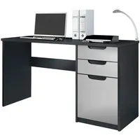 Vladon Schreibtisch Greige, 129x76x60 cm, Arbeitszimmer, Schreibtische, Bürotische