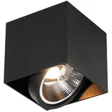 QAZQA - Design-Spot schwarzes Quadrat AR111 - Box