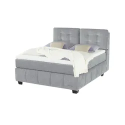 Jette Home Boxspringbett  Jette Pillow ¦ grau ¦ Maße (cm): B: 182 H: 140,5
