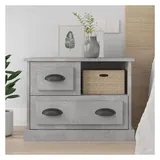 vidaXL Nachtschrank Betongrau 60 x 39 x 45 cm Grau