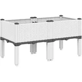 vidaXL Pflanzkasten mit Beinen 80 x 40 x 42 cm Weiß