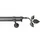 GARESA Gardinenstange GARESA "SHEET", grau (graphit), L:150cm Ø:16mm, Metall, Gardinenstangen, Vorhanggarnitur, verlängerbar, Knopf mit Blätter, ohne Ringe