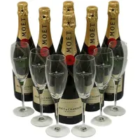 Moet Chandon Brut Impérial Geschenkbox 6 x 0,75l und 6 Gläser