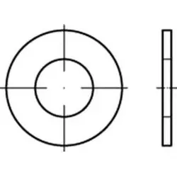 Scheibe Standard ähnl. DIN 134 Stahl 50x97x6mm