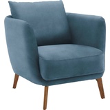SCHÖNER WOHNEN Sessel SCHÖNER WOHNEN-KOLLEKTION Pearl - 5 Jahre Hersteller-Garantie, auch in Bouclé" Gr. Velours, B/H/T: 86 cm x 68 cm x 86 cm, blau (blaugrau) SCHÖNER WOHNEN-Kollektion