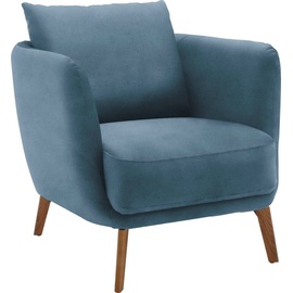 SCHÖNER WOHNEN Sessel SCHÖNER WOHNEN-KOLLEKTION "Pearl - 5 Jahre Hersteller-Garantie, auch in Bouclé" Gr. Velours, B/H/T: 86 cm x 68 cm x 86 cm, blau (blaugrau) SCHÖNER WOHNEN-Kollektion