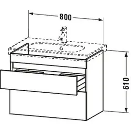 Duravit Waschtischunterschrank DuraStyle 80x45,3cm, lei, 2 SchKa., wandhängend