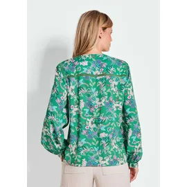 GOLDNER Florale Viskosebluse grün 20