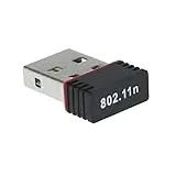 Ziyan WLAN Mini 150MPS USB 2.0 Stick WiFi Wireless LAN Network Adapter Stick Schwarz Dongle Chip