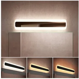 doporro Spiegelleuchte 40cm Led Badlampe Spiegellampe, 3000k-6000k Badezimmer Lampe 3 Farben Dimmbar Schminkleuchte Chrom 14w Lumaray