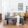 Relaxdays Sitzhocker mit Stauraum Polyester 39 x 37 x 37 cm Dunkelgrau