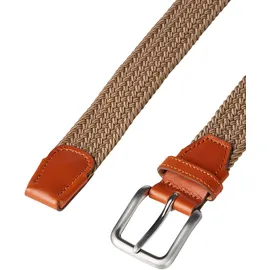 JACK & JONES Gürtel Woven Belt Materialmix 80 cm Beige