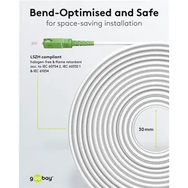 goobay 59596 Glasfaserkabel (FTTH), (OS2) White, Simplex