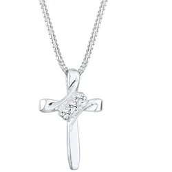 Elli Kreuz Symbol Kristalle 925er Silber 55 Damen 