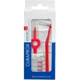 Curaprox Interdentalbürsten-Set CPS 07 prime start, Starterset mit 5 Bürsten, 2 verschiedene Halter, rot, 0.7 mm Durchmesser, 2.5 mm Wirksamkeit