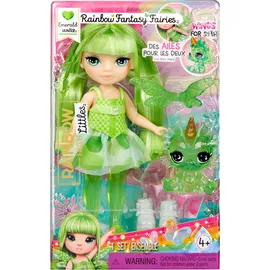 Rainbow High Littles Rainbow Fantasy Fairies 14 cm Puppe - Emerald, Grün