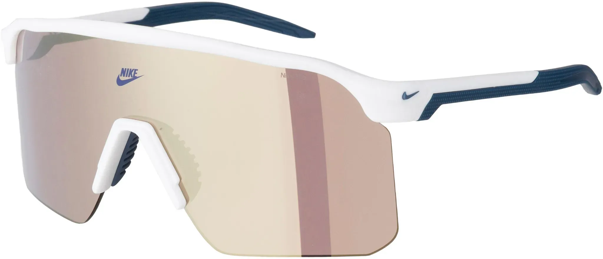 Nike EXPEDITION SHIELD Brille in MATTE SUMMIT WHITE / ROAD CHROME MIRROR, Größe Einheitsgröße - weiß